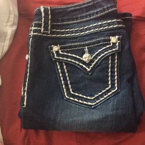 Cute dark blue miss me jeans!